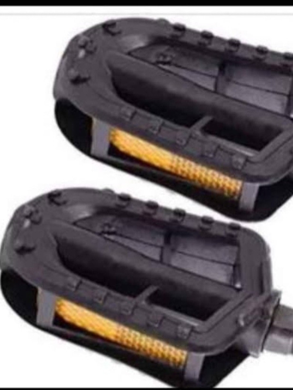 New Black Bike Pedals with Amber Reflectors($10 Each Set(2 Sets For$15)